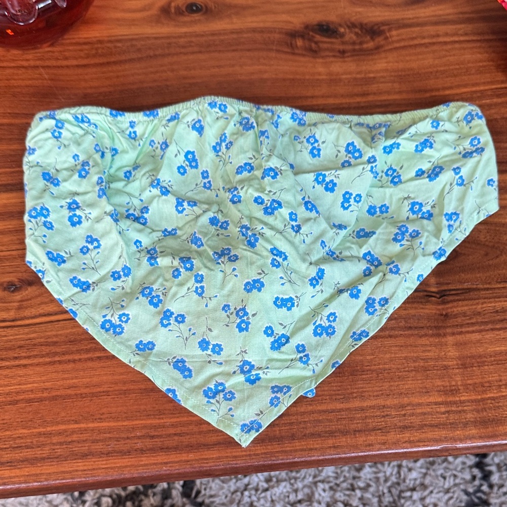 MOTEL floral tie back triangle halter. NWT
